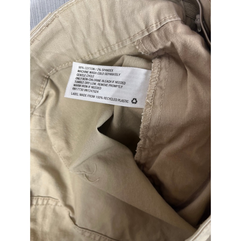 Wild Fable Khaki Mini Skirt Womens 00 Tan Chino Utility Preppy Academia Stretch - Picture 5 of 7